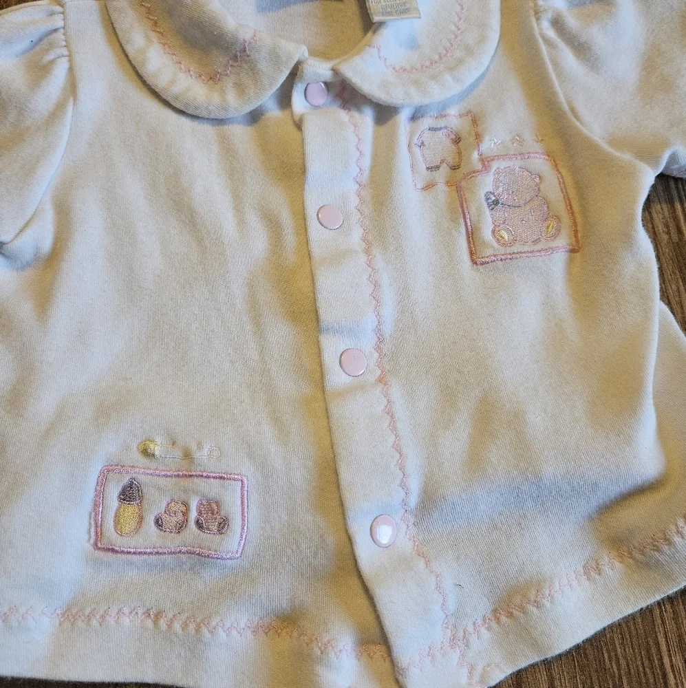 Vintage Baby Shirt With Embroidered Design